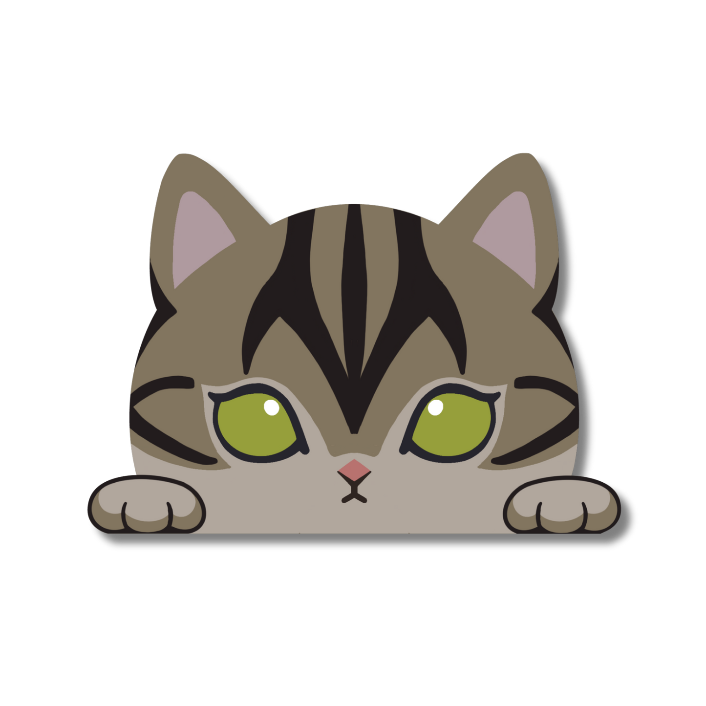 Brown/Black Tabby Cat Sticker