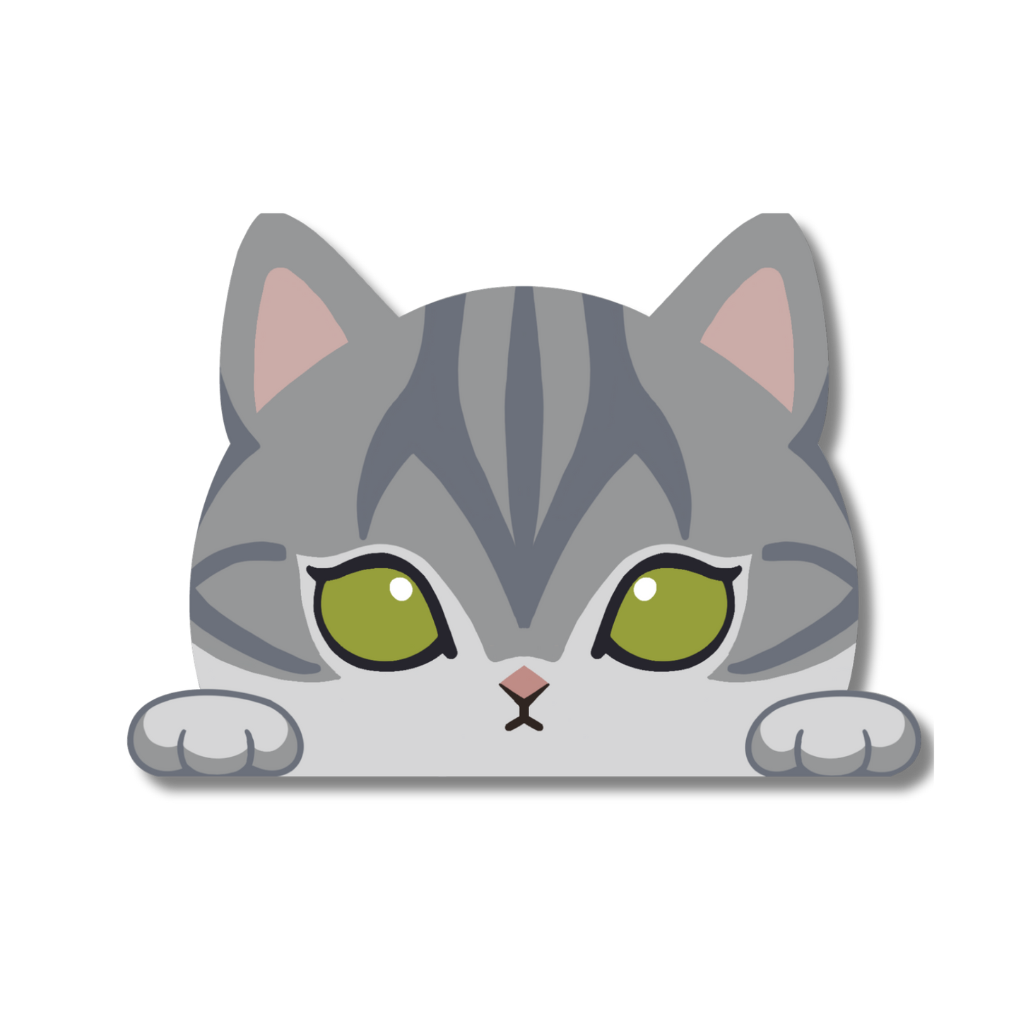 Gray Tabby Cat Sticker