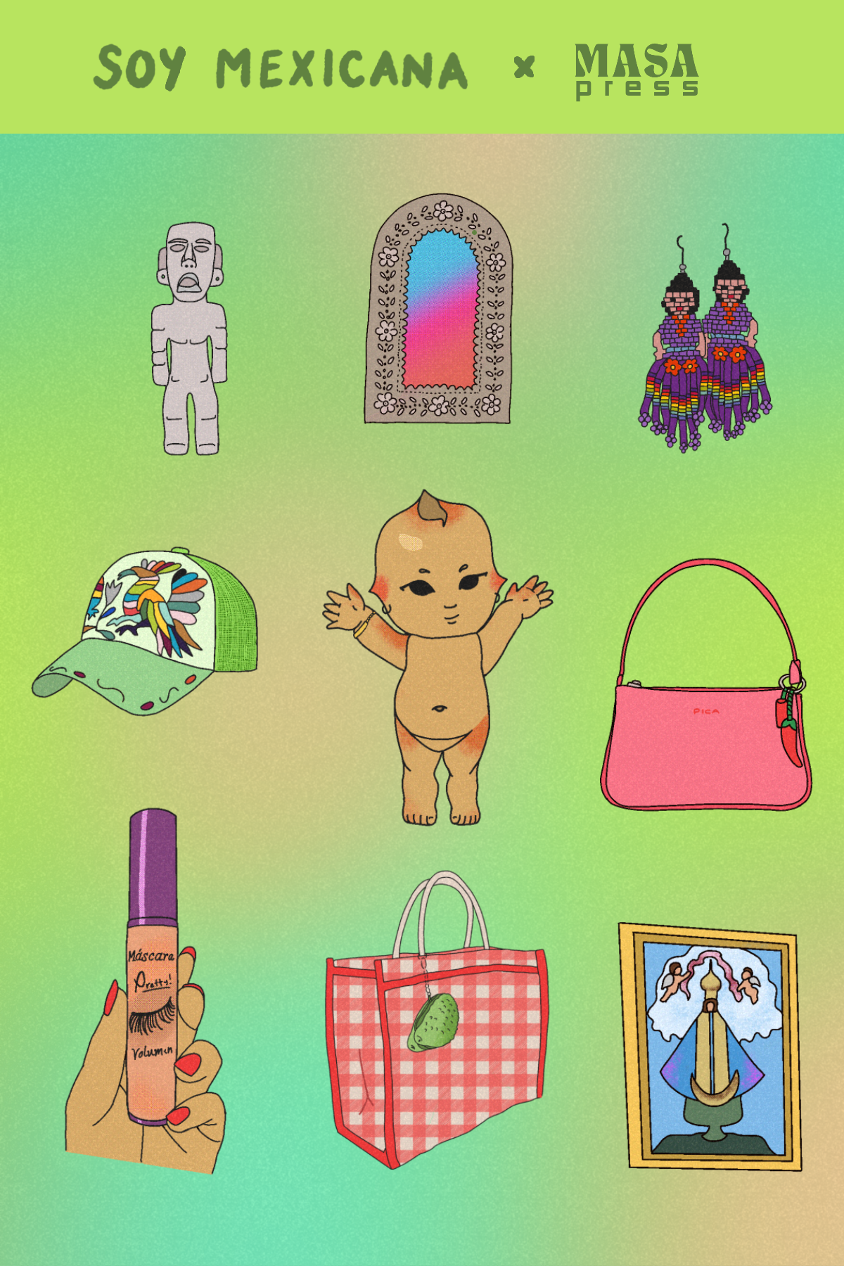 'Soy Mexicana' Holo Sticker Sheet