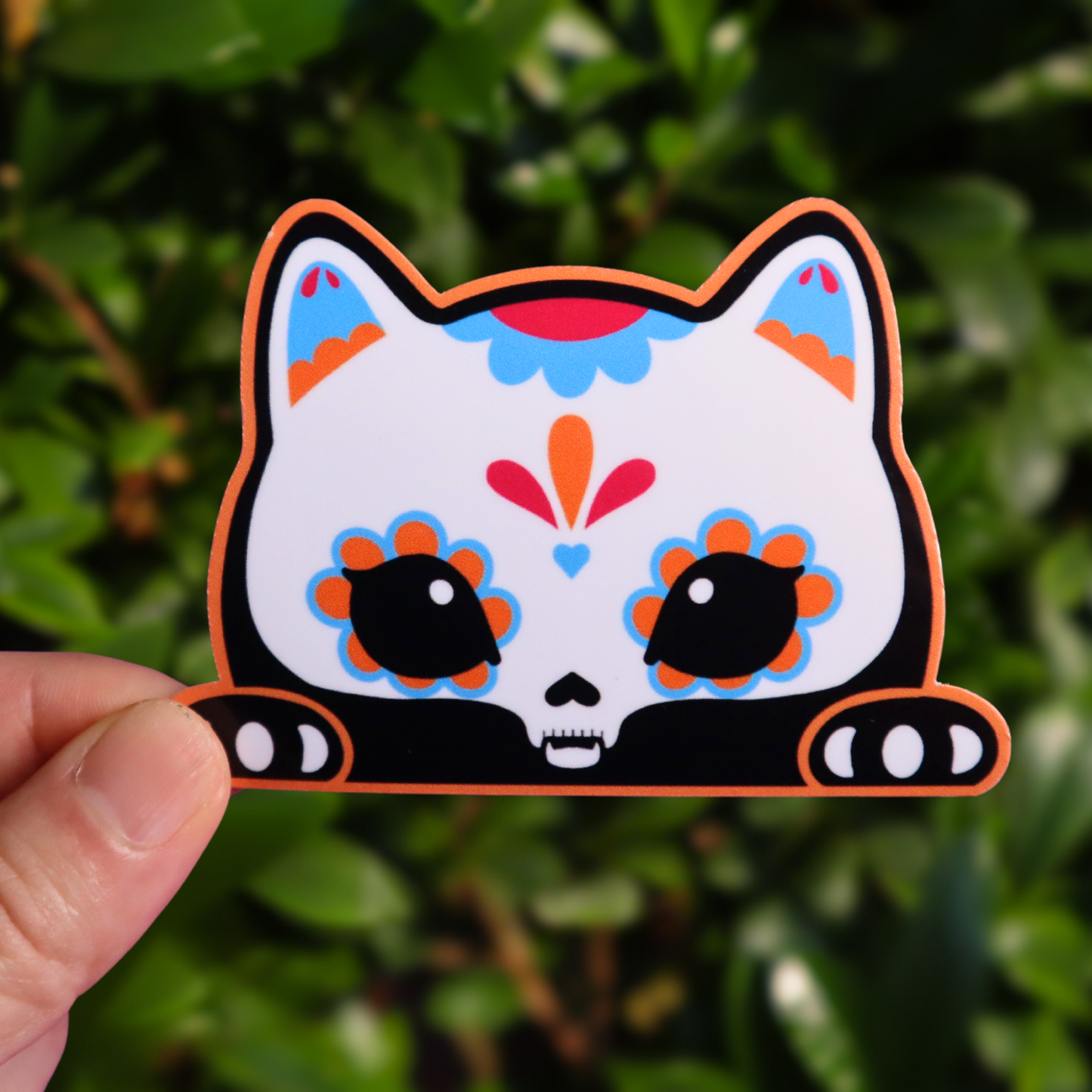 Cat Calavera Sticker